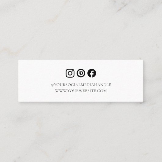 Moderne klant bedankt handgeschreven script Logo Mini Visitekaartje (Achterkant)