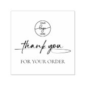 Moderne klant bedankt handgeschreven script Logo Zelfinktende Stempel (Design)