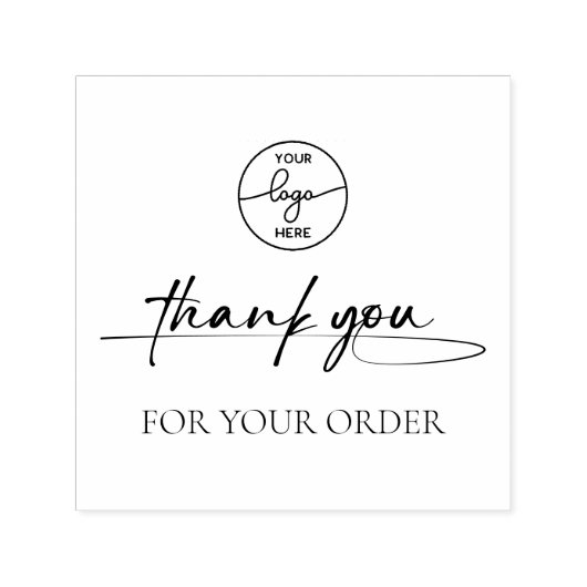 Moderne klant bedankt handgeschreven script Logo Zelfinktende Stempel (Design)