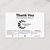 Moderne klant bedankt visitekaartje (Voorkant)