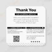 Moderne Klant Dank u Visitekaartje vierkant (Voorkant)