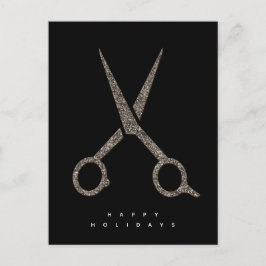 moderne KLANT glitterschaar Hairdresser Briefkaart