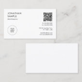 Moderne klant Professionele Elegante Minimalist Visitekaartje (Voorkant / Achterkant)