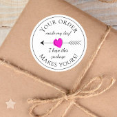 Moderne klantenbestelling Hartelijk dank voor labe Ronde Sticker