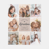 Moderne KLANTTEKST Familie Grandma Photo Collage Fleece Deken (Voorkant)