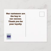 Moderne Klantwaardering Bedankt Briefkaart (Achterkant)