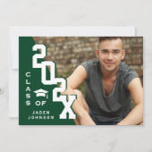 Moderne klas van 2023 afstudeerfoto afstudeerfeest kaart (Voorkant)