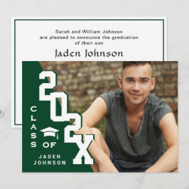 Moderne klas van 2023 afstudeerfoto afstudeerfeest kaart