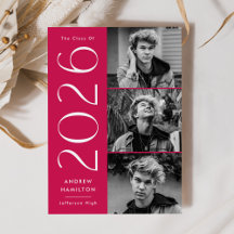 Moderne Klas van 2023 Magenta 3 Foto Afstuderen