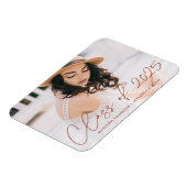 Moderne Klas van 2025 Terracotta Script Afstuderen Magneet (Linkerzijde)