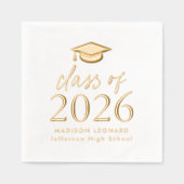 Moderne Klas van 2026 Afstudeerscriptie Folie Servetten (Voorkant)