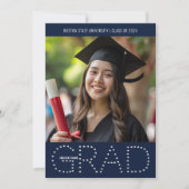 Moderne klas van 2026 foto afstudeer aankondiging (Voorkant)