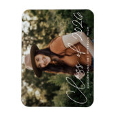 Moderne Klas van 2026 Witte Script Afstudeerfeest Magneet (Verticaal)