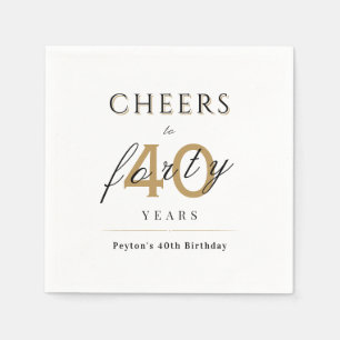 Moderne klasgenoten tot 40 jaar verjaardagsfeest servet