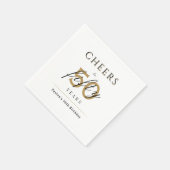 Moderne klasgenoten tot 50 jaar verjaardagsfeest servet (Hoek)