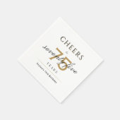 Moderne klasgenoten tot 75 jaar verjaardagsfeest servet (Hoek)