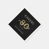 Moderne klasgenoten tot 80 jaar verjaardagsfeest servet (Hoek)