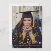 Moderne klasjaar aangepaste foto afstudeerfeest kaart (Voorkant)