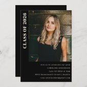 Moderne klasse 2023: zwarte fotograafpartij kaart (Voorkant / Achterkant)