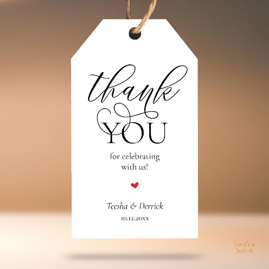 Moderne Klasse Bruiloftsgeschenken Bedankt Cadeaulabel