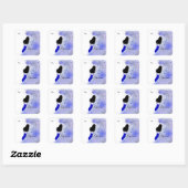 Moderne Klasse Dame Cadeautag Vierkante Sticker (Vel)