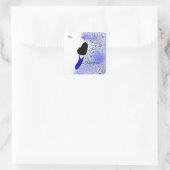 Moderne Klasse Dame Cadeautag Vierkante Sticker (Tas)