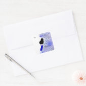 Moderne Klasse Dame Cadeautag Vierkante Sticker (Envelop)