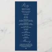 Moderne Klasse Elegante Trouwceremonie Programmakaart (Achterkant)