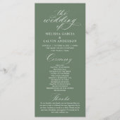 Moderne Klasse Elegante Trouwceremonie Programmakaart (Voorkant)