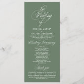 Moderne Klasse Elegante Trouwceremonie Programmakaart (Voorkant)
