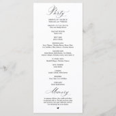 Moderne Klasse Elegante Trouwceremonie Programmakaart (Achterkant)