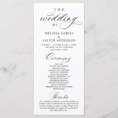 Moderne Klasse Elegante Trouwceremonie Programmakaart (Voorkant)