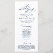 Moderne Klasse Elegante Trouwceremonie Programmakaart (Voorkant)
