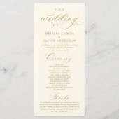 Moderne Klasse Elegante Trouwceremonie Programmakaart (Voorkant)
