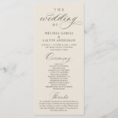 Moderne Klasse Elegante Trouwceremonie Programmakaart (Voorkant)