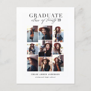 Moderne klasse foto-afstuderen 2019 feestdagenkaart