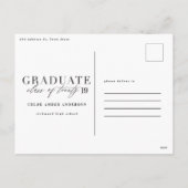 Moderne klasse foto-afstuderen 2019 feestdagenkaart (Achterkant)