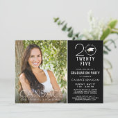 Moderne Klasse Jaar Typografie Foto Afstudeerder P Kaart (Staand voorkant)