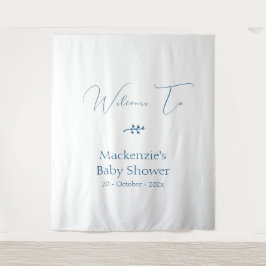 Moderne Klasse Minimalistische Baby Shower Achterg Wandkleed