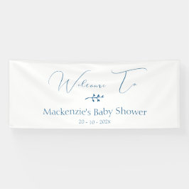 Moderne Klasse Minimalistische Baby Shower Horizon Spandoek
