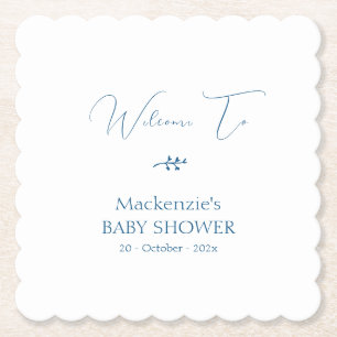 Moderne Klasse Minimalistische Baby Shower Kartonnen Onderzetters
