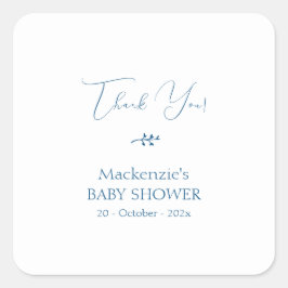 Moderne Klasse Minimalistische Baby Shower Vierkante Sticker