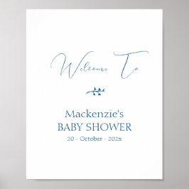 Moderne Klasse Minimalistische Baby Shower Welkom Poster
