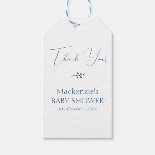 Moderne Klasse Minimalistische Babyborrel Cadeaulabel (Voorkant)