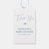 Moderne Klasse Minimalistische Babyborrel Cadeaulabel (Achterkant)