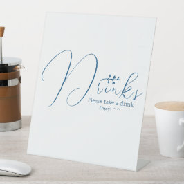 Moderne Klasse Minimalistische Dranken Reclamebord Met Voetstuk