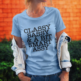 Moderne Klasse Sassy Koel Blauw T-Shirt