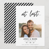 moderne klasse script eindelijk foto save the date (Voorkant / Achterkant)