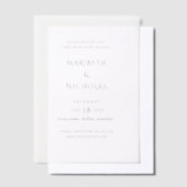 Moderne Klasse Trouw Save the Date Vellum Uitnodigingen (Offset)