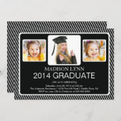 Moderne klasse van 2014 3 Fotogradatiepartij Kaart (Voorkant / Achterkant)